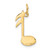 14k Polished Flat-Backed Musical Note Charm K949