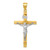 14k Two-tone INRI Hollow Crucifix Pendant K505