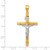 14k Two-tone INRI Hollow Crucifix Pendant K505