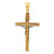 14k Two-tone INRI Hollow Crucifix Pendant K505