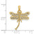 14K Dragonfly w/Beaded Filigree Wings Charm K6460