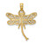 14K Dragonfly w/Beaded Filigree Wings Charm K6460