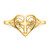 14k Polished Heart w/ Cross Ring K5117