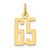 14k Small Elongated Number 65 Charm LES65
