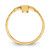 14k Polished Textured Cross Ring K5740