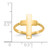 14k Polished Textured Cross Ring K5740