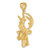 14K 3-D Deer Head Charm K6568