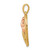 14K Two-tone Polished Flowers in Heart Pendant K5849