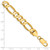 14K 9 inch 8.75mm Concave Open Figaro with Lobster Clasp Chain LFG220-9