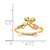 14K Two-tone Angel & Satin Heart Ring K3891
