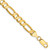 14K 8 inch 6.75mm Concave Open Figaro with Lobster Clasp Bracelet LFG180-8