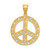14k Filigree Peace Sign Pendant K4105