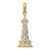 14K and Rhodium Cape Hatteras Lighthouse Pendant K4147