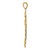 14K w/Rhodium Polished Diamond-Cut Cut-Out Cross Pendant K5501