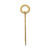 14k Medium Satin Number 70 Charm LSM70