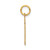 14k Small Satin Number 10 Charm LSS10