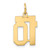 14k Small Satin Number 10 Charm LSS10