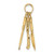 14K 3-D Moveable Garden Hand Tool Collection Charm K7350