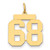 14k Medium Polished Number 68 Charm LM68