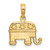 14K 3-D Textured Republican Elephant Charm K7300