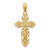 14K Polished Crucifix W/Lace Trim Pendant K5567