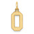 14k Small Satin Number 0 Charm LSS00