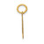 14k Small Satin Number 0 Charm LSS00