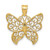 14k Filigree Butterfly Pendant K4240