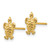 14K Mini Turtle Post Earrings K4438