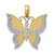 14K w/Rhodium Butterfly Pendant K4242