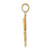 14K Polished Cut-Out Martini W/ Olive Charm K7349