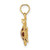 14K  3D Brown Enamel Tortoise Charm K6685