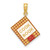 14K W/ Red Enamel 3-D Cook Book Charm K7025