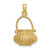 14K 3-D Moveable Handle Flower Basket Charm K7993