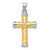 14k Two-tone w/Rhodium Reversible Cross K3638