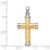 14k Two-tone w/Rhodium Reversible Cross K3638