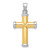14k Two-tone w/Rhodium Reversible Cross K3638