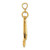14K 3-D Cook Book W/ Black Enamel and Spoon Charm K7026