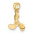 14K 3-D Polished Mini Three Blade Propeller Charm K7459