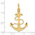 14K 3-D Textured Anchor w/Rope and Shackle Bail Charm K7998
