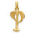 14K 2-D Palm Tree w/ Coconuts Charm K7480