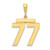 14k Large Polished Number 77 Charm LP77