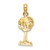 14K 2-D Palm Tree Charm K8173