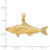 14K 3-D Polished Cobia Fish Charm K8114