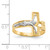 14K Two-tone Crucifix Men's Ring K3971