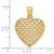 14K 3-D Diamond-cut Puffed Heart Charm K7132