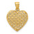 14K 3-D Diamond-cut Puffed Heart Charm K7132