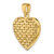 14K 3-D Diamond-cut Puffed Heart Charm K7132