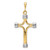 14k w/Rhodium Fancy Cross Pendant K1201