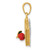 14k Two-tone 3-D Enameled ABC School Book Pendant K1787